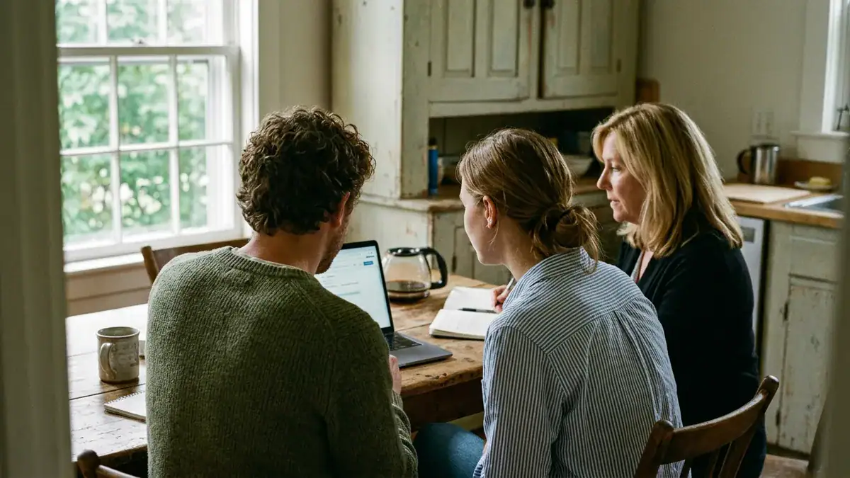 Boston buyer reviewing closing costs in MA and purchase timeline with a real estate agent