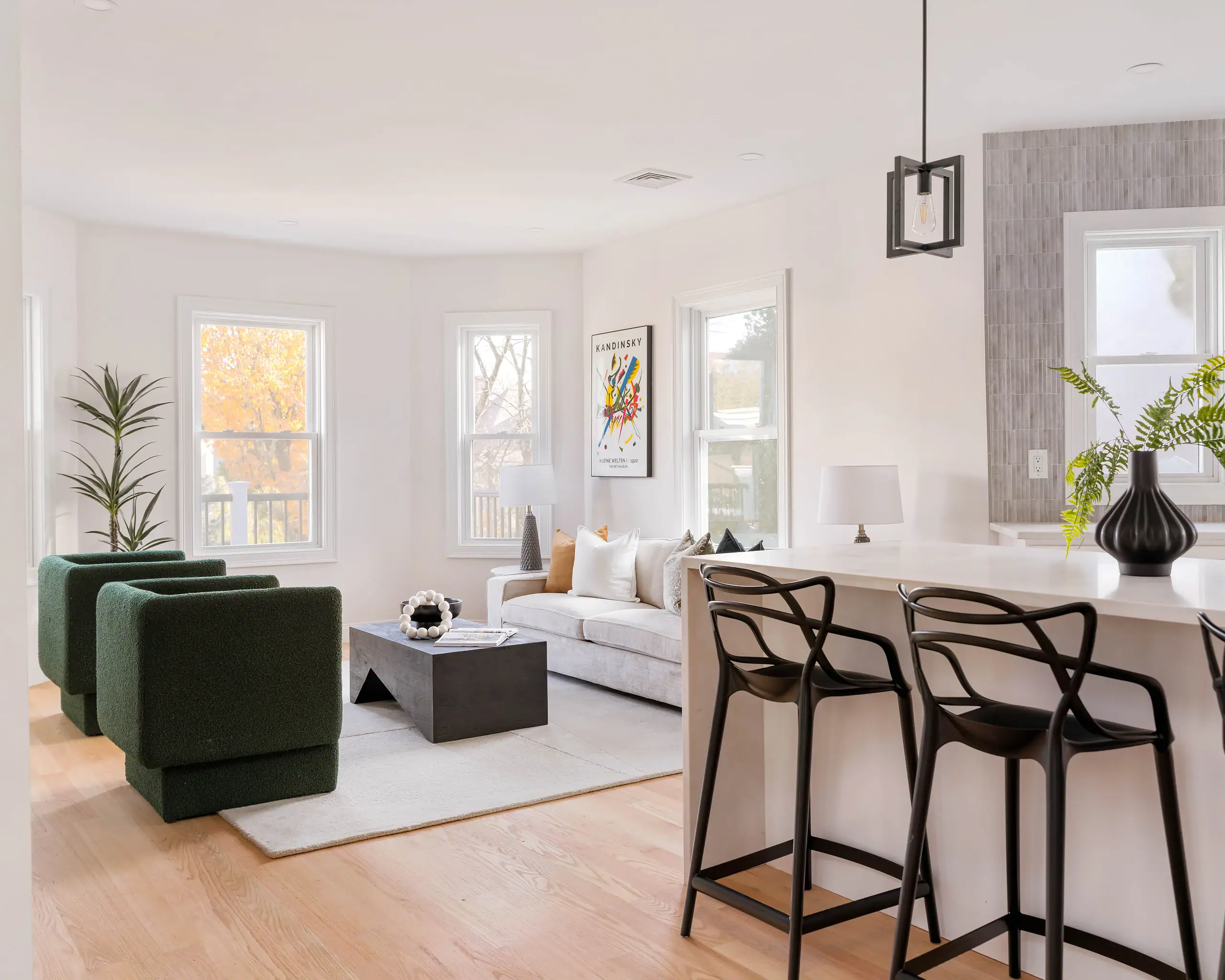 Open-concept living space representative of Dorchester triple-decker units for buyers in 2026